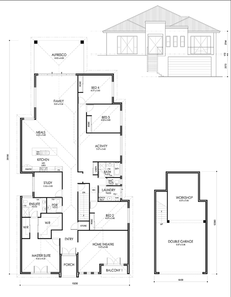 Office Floor Plans for 2  Two  Storey Homes Sorrento Rosmond Custom Homes Perth